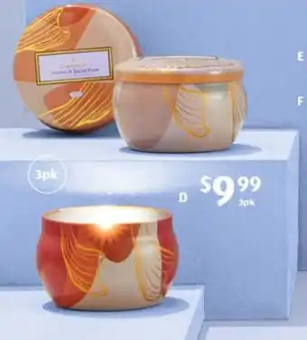 ALDI Candle Tins 3pk offer