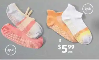 ALDI Women's Yoga Socks 2ok offer