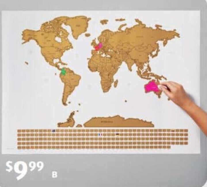 Scratch Map offer at ALDI