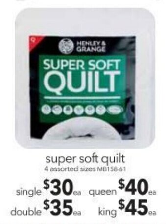 Super Soft Quilt Single