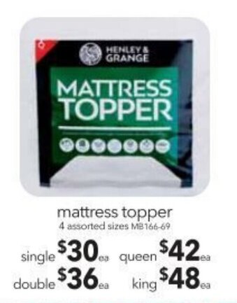 Cheap as Chips Mattress Topper Single offer