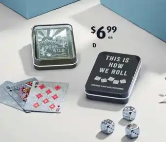 ALDI Waterproof Card or Dice Games Games offer