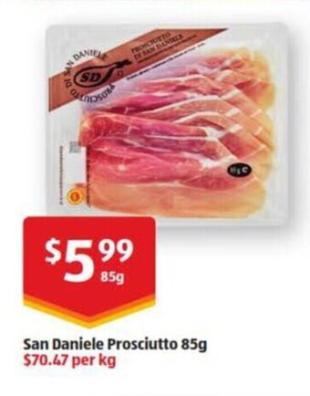 ALDI San Daniele Prosciutto 85g offer