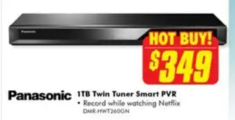 The Good Guys Panasonic 1TB Twin Tuner Smart PVR offer
