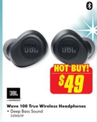 The Good Guys JBL Wave 100 True Wireless Headphones offer