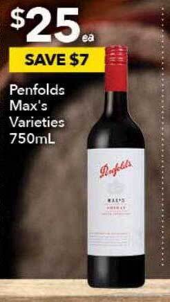 Ritchies Penfolds max's varieties offer