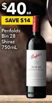 Ritchies Penfolds bin 28 shiraz offer