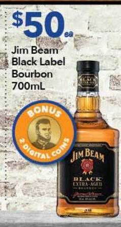 Ritchies Jim beam black label bourbon offer