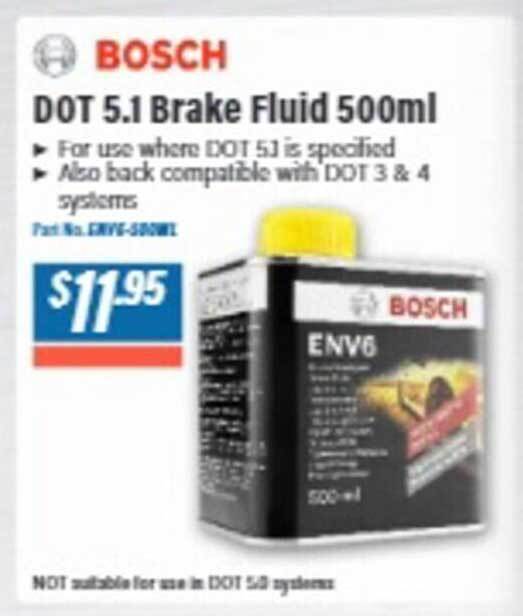Bosch dot 5.1 brake fluid offer at Burson Auto Parts