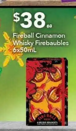 Ritchies Fireball cinnamon whisky firebaubles offer