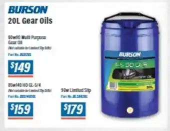 Burson Auto Parts Burson 20l gear oils offer