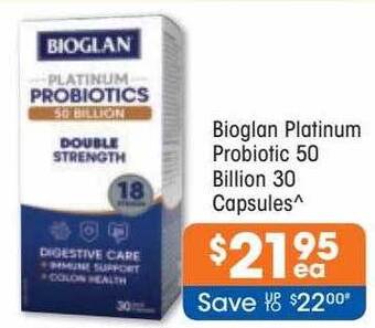 Good Price Pharmacy Bioglan platinum probiotic 50 billion offer