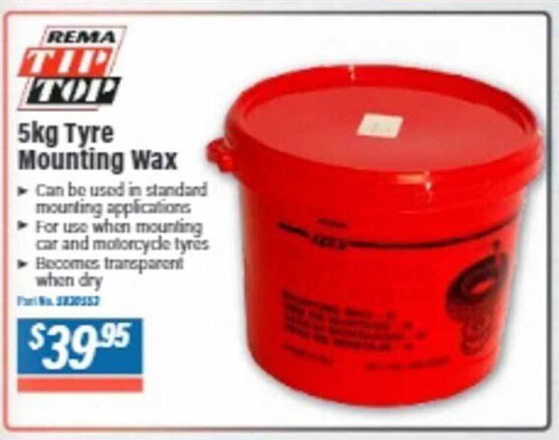 Rema tip top tyre mounting wax offer at Burson Auto Parts