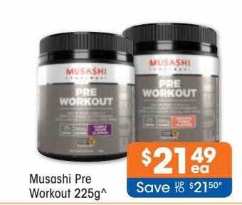 Good Price Pharmacy Musashi pre workout offer