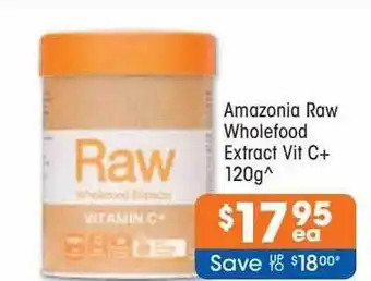 Good Price Pharmacy Amazonia raw wholefood extract vit c+ offer