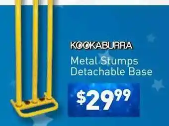 Kookaburra metal stumps detachable base