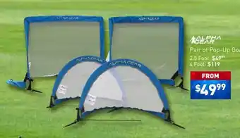 Alpha gear pair of pop-up goals