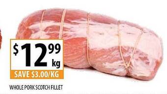 Supabarn Whole pork scotch fillet offer