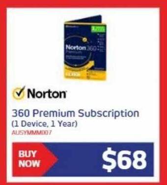 Norton 360 premium subscription