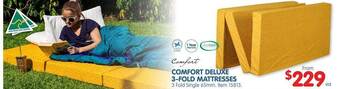 Clark Rubber Comfort deluxe 3-fold mattresses offer