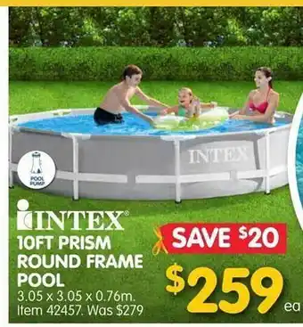 Clark Rubber Intex 10ft prism round frame pool offer