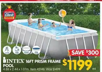 Clark Rubber Intex 16ft prism frame pool offer