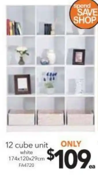 Cheap as Chips 12 Cube Unit White offer