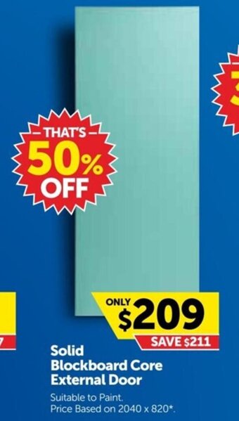 Doors Plus Solid Blockboard Core External Door offer