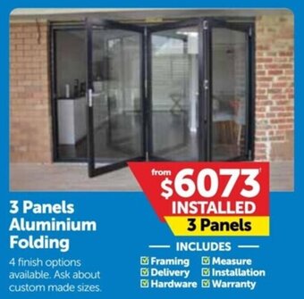 Doors Plus 3 Panels Aluminium Folding offer