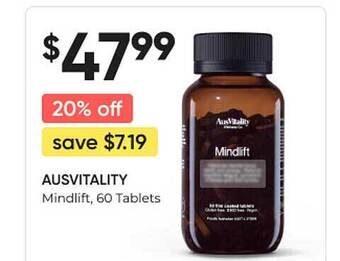 healthylife Ausvitality mindlift, 60 tablets offer