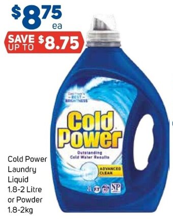 Foodland Cold Powder Laundry Liquid 1.8-2 Litre or Powder 1.8-2Kg offer