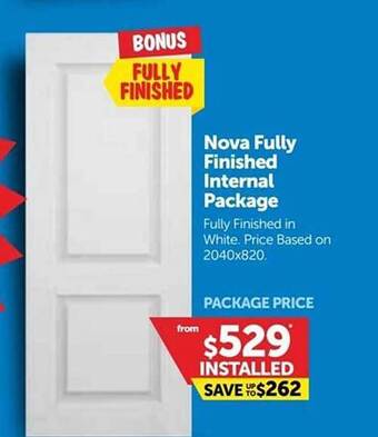 Doors Plus Nova fully finished internal package offer
