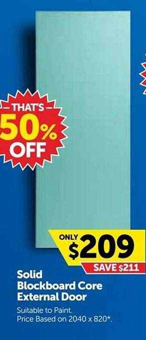 Doors Plus Solid blockboard core external door offer