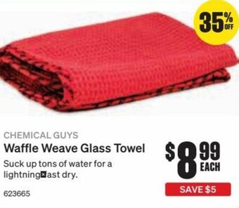 SuperCheap Auto Chemical Guys Waffle Weave Glass Towel offer