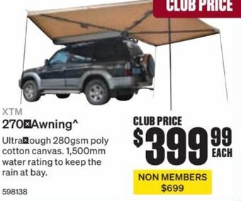 SuperCheap Auto XTM 270 Awning offer