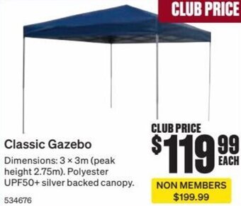 SuperCheap Auto Classic Gazebo offer
