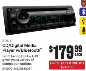 SuperCheap Auto Sony CD/Digital Media Player w/Bluetooth offer