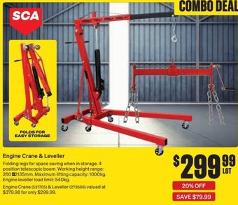 SuperCheap Auto SCA Engine Crane & Leveller offer