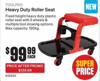 SuperCheap Auto ToolPro Heavy Duty Roller Seat offer