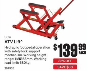 SuperCheap Auto SCA ATV Lift offer