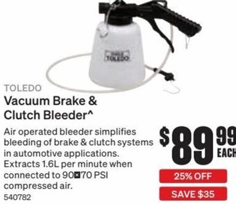 SuperCheap Auto Toledo Vacuum Brake & Clutch Bleeder offer