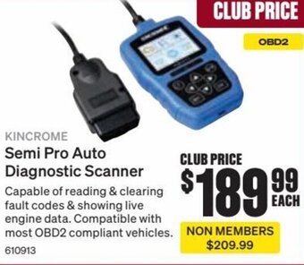 SuperCheap Auto Kincrome Semi pro Auto Diagnostic Scanner offer