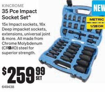 SuperCheap Auto Kincrome 35 Pce Impact Socket Set offer