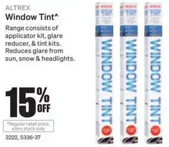 SuperCheap Auto Altrex Window Tint offer