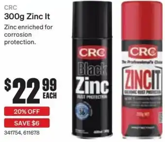 SuperCheap Auto CRC 300g Zinc It offer