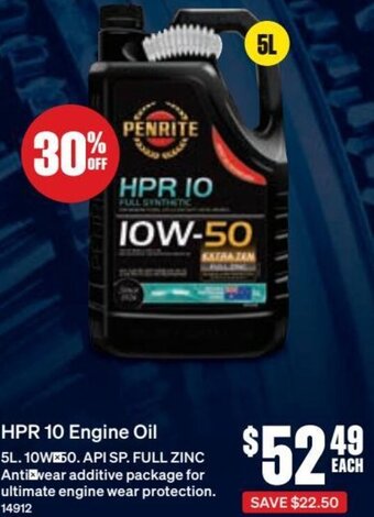 SuperCheap Auto Penrite HPR 10 Engine Oil offer
