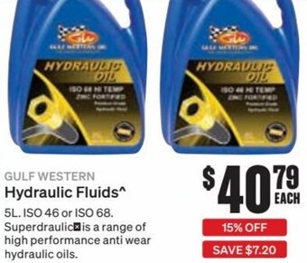 SuperCheap Auto Gulf Western Hydraulic Fluids offer