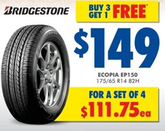 Bob Jane T-Marts Bridgestone Ecopia EP150 offer