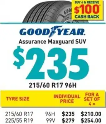 Good Year Assurance Maxguard SUV 215/60 R17 96H