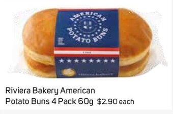 Foodland Riviera Bakery American Potato Buns 4 Pack 60g offer